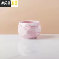 三维工匠多肉花盆创意个性大理石纹陶瓷植物肉肉北欧小花盆大口径带托盘 红色菱形 特大花盆容器