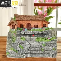 三维工匠微景观多肉植物小花盆多肉花盆树脂盆器创意大号口径拼盘简约个性 SZ大房子浅灰 中等花盆容器