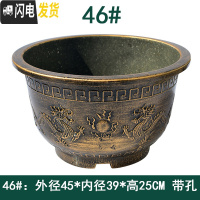 三维工匠塑料圆花盆超特大号大码庭院种树龙缸胶盆加厚铁树脂花盆落地 46#黄铜金 见详情花盆容器