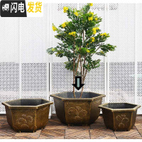三维工匠塑料圆花盆超特大号大码庭院种树龙缸胶盆加厚铁树脂花盆落地 70号六角盆两个 见详情花盆容器