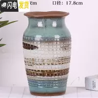 三维工匠多肉花盆透气粗陶罐多肉植物紫砂陶瓷老桩法师特大号盆器 捏口花盆绿刷釉 特大花盆容器