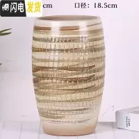 三维工匠多肉花盆透气粗陶罐多肉植物紫砂陶瓷老桩法师特大号盆器 平口瓶黄刷釉 特大花盆容器