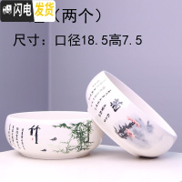 三维工匠大号铜钱水培花盆陶瓷金钱简约水养一叶莲碗莲水仙花 水培(竹菊)两个大号 大花盆容器