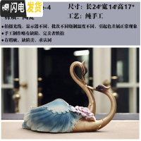 三维工匠花盆创意个性北欧简约另类绿萝桌面盆栽欧式陶瓷大号多肉花盆 JC004蓝色回头 大花盆容器