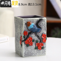 三维工匠多肉绿植陶瓷花盆欧式简约个性盆栽花器小老桩陶瓷花盆高款老桩盆 印彩花盆款F 中等花盆容器