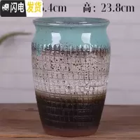 三维工匠宜兴紫砂花盆老桩多肉盆景法师盆栽透气粗陶陶瓷大号盆 灰色圆法师三色喷点 大花盆容器