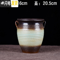 三维工匠宜兴紫砂花盆老桩多肉盆景法师盆栽透气粗陶陶瓷大号盆 新菠萝黑绿金砂 大花盆容器