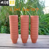 三维工匠红陶花盆透气陶土盆多肉植物花盆绿植室内盆栽园艺陶瓷盆套装 5.5*5.5cm(30个) 中等花盆容器