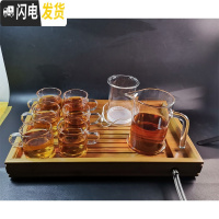 三维工匠茶壶耐热玻璃过滤泡茶器茶具套装可高温家用简约透明小功夫茶单个 913茶壶+6个直身杯+韩式小平板