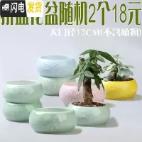 三维工匠花盆陶瓷大号肉肉塑料紫砂绿萝多肉植物多肉花盆 拼盘花盆随机2个 中等花盆容器