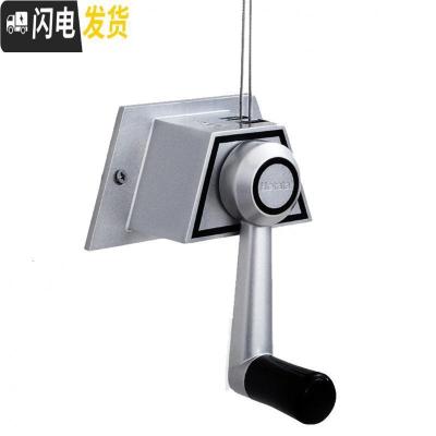 三维工匠配件手摇器升降器 晾衣架手摇器6818 88188806 6818手摇器银色送2个膨胀丝晾衣架配件