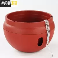 三维工匠垂吊盆吊篮花盆树脂塑料挂盆吊兰绿萝花盆加厚不漏水懒人盆p500 红色(送挂链) 大花盆容器
