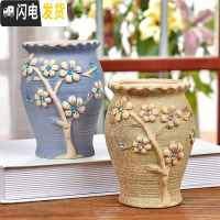 三维工匠多肉花盆陶瓷粗陶透气大口径大号盆栽创意小盆栽 钻石老桩2件套A 中花盆容器