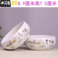 三维工匠铜钱水仙花盆陶瓷 简约创意水培绿萝碗莲大号多肉无孔盆栽 无孔-鸟语18厘米两个 大花盆容器