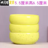 三维工匠铜钱水仙花盆陶瓷 简约创意水培绿萝碗莲大号多肉无孔盆栽 无孔-黄花釉三个15厘米 大花盆容器