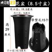 三维工匠塑料加厚加高兰盆带壁孔和不带壁孔款式花盆底自带沥水罩 3号兰花盆[8.5寸]没有拖盘 20个[同号]花盆容器