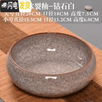 三维工匠冰裂无孔水培铜钱睡碗莲水仙绿萝花盆紫砂多肉阳台办公室盆栽 钻石白 大花盆容器