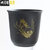 三维工匠老桩紫砂花盆陶瓷肉肉家用简约创意大号绿萝多肉小花盆栽 JF-紫砂花盆-兰 11cm花盆容器