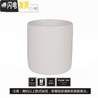 三维工匠简约圆柱ins北欧风格带托盘室内沙漠植物 无托盘哑光白随机图案 特大号&middot;口径18cm高花盆容器