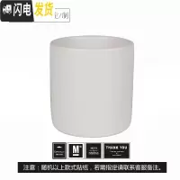 三维工匠简约圆柱ins北欧风格带托盘室内沙漠植物 无托盘哑光白随机图案 特大号·口径18cm高花盆容器
