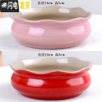 三维工匠清钱铜花盆水仙花睡莲碗莲无孔一叶莲陶瓷室内水培多肉大号 水培03A款2件套 中等花盆容器