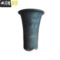 三维工匠古典手工黑陶大号兰花盆兰花专用透气泥盆君子兰老式陶瓷盆泥瓦盆 特惠美人腰中号2个装 中等花盆容器