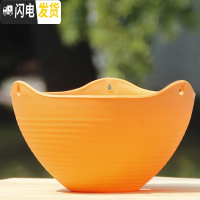 三维工匠吊兰花盆pp树脂加厚吊盆挂盆配挂钩垂吊盆悬挂吊篮盆 灰白色 小花盆容器