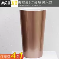三维工匠懒人绿萝吊兰塑料透明免浇水花盆小绿箩自动吸水大号创意水培花盆 高筒盆A409(香槟金) 中等花盆容器