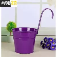 三维工匠花盆挂悬挂挂墙垂吊挂花盆圆型挂钩式简约挂篮土培壁挂壁挂 深紫色 大花盆容器