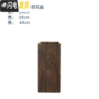 三维工匠水泥花盆定制定做大号简约创意个性现代客厅落地阳台别墅酒店园林 28*28*60 大花盆容器