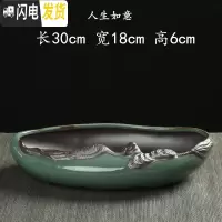 三维工匠铜钱花盆陶瓷水培碗莲一叶莲水仙花金钱专用无孔大号多肉 人生如意-水培盆 大花盆容器