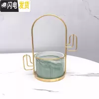 三维工匠ins北欧小清新多肉陶瓷小花盆创意个性室内好看铁艺简约客厅摆件 仙人柱架+牛油果绿盆 中花盆容器