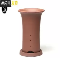 三维工匠宜兴紫砂兰花花盆陶瓷盆景盆栽阳台地面桌面个性创意花盆 光板素腰+托盘SL021 小花盆容器