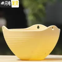 三维工匠吊兰花盆pp树脂加厚吊盆挂盆配挂钩垂吊盆悬挂吊篮盆 黄色 大花盆容器