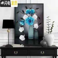 三维工匠十字绣2019新款客厅线绣简约现代小件小幅小型满绣自己绣手工玉 [棉线满绣-三股线绣]50*65厘米[免费补线]