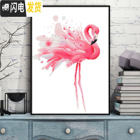 三维工匠十字绣线绣新款客厅情侣火烈鸟小件手工自己绣2019清新自然风简 生态棉线绣新款[款号4080]尺寸53*75厘米