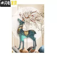三维工匠2019年新款钻石画满钻手工自己发财鹿竖版玄关十字绣走廊 满钻、全贴[100*145cm]免费补钻、钻量多30