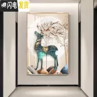 三维工匠2019年新款钻石画满钻手工自己发财鹿竖版玄关十字绣走廊过 满钻、全贴[70*100cm]免费补钻、钻量多30