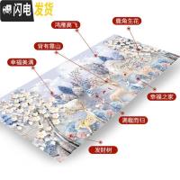 三维工匠2019年新款钻石画满钻新款客厅发财鹿十字绣2020手工自 满钻、全贴[210*80cm]免费补钻、钻量多30