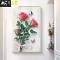 三维工匠2019年钻石画新款带框满钻客厅玫瑰花水晶十字绣小件 满钻全贴AB彩[60*100厘米]多加30钻量、送工具包