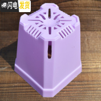 三维工匠加厚小黑方十方7cm10cm彩色塑料多肉花盆加仑盆大号托盘 加厚紫色七方20个 中等花盆容器