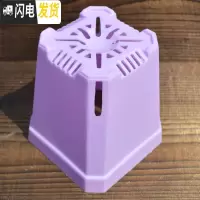 三维工匠加厚小黑方十方7cm10cm彩色塑料多肉花盆加仑盆大号托盘 加厚紫色七方20个 中等花盆容器