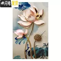 三维工匠钻石画2019新款客厅满钻点砖玄关竖版欧式手工自己贴钻 [80*125厘米]满钻全贴[钻量多配30、免费十字绣