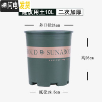 三维工匠室内矮加仑花盆阳台多肉盆家用种植塑料花盆盆栽盆器大号绿萝花盆 [5个装]3加仑(不含托) 大花盆容器