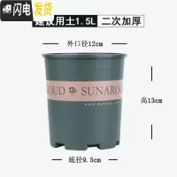 三维工匠室内矮加仑花盆阳台多肉盆家用种植塑料花盆盆栽盆器大号绿萝花盆 [5个装]0.5加仑(不含托) 大花盆容器