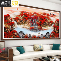 三维工匠鸿运当头十字绣线绣2020新款客厅风景满绣自己绣手工家用简单刺绣 丝线250*100cm[满绣]三股绣送全套工具