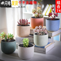 三维工匠多肉花盆套装组合创意个性简约植物盆器室内肉肉花盆批发 如图款式13 中等花盆容器