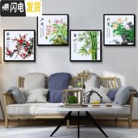 三维工匠2020新款十字绣客厅自己手工绣梅兰竹菊简单线绣小幅小件四 棉线、非满绣-翠竹[43*43CM]线量多百分之三十