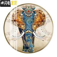 三维工匠2019新款十字绣欧式风格点贴砖石画大象客厅5d钻石画圆形 画心直径100cm/免费补钻/送工具包/多配30%钻
