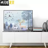 三维工匠十字绣2019新款印花刺绣挂钟表餐厅线绣麋鹿客厅简约 [十字绣]品质棉线120*85cm[中格3股]丝线款89元